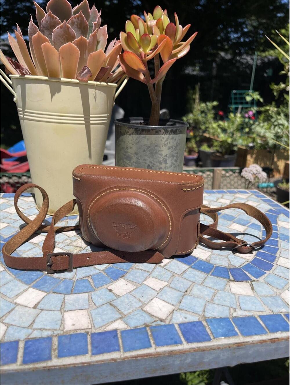 Vintage Argus 35Mm Leather Carrying Case With Strap